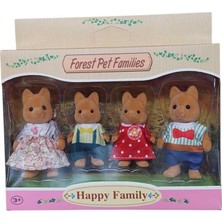 Toyimoyi Happy Family Tilki Ailesi 4'lü Figür Seti Oyuncak Anne Baba Yavru Tilki 3 Yaş Üzeri