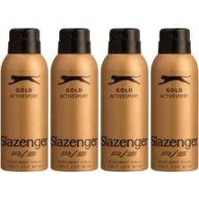 Slazenger Active Sport Gold Deo 150 ml - Erkek Deodorantı x 4 Adet P04705