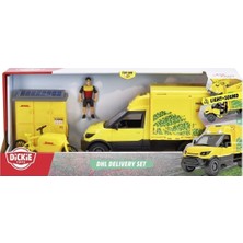 Mixora 203747020 Dickie Dhl Delivery Set Freewheel Delivery Vehicle Packaging Statio
