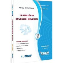 TeknoKapsül 1. Sınıf 1. Yarıyıl Iş Sağlığı ve Güvenliği Mevzuatı Konu Anlatımlı Soru Bankası - Kod 178