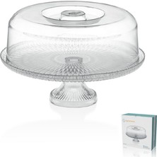 Sigma Home Nera Kapaklı Cam Kek Fanus 26 cm SGM13079+SGM13120+SGM13121+SGM13122 1 Adet