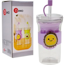 By Como Meyve Temalı Cam Pipetli Bardak KYR-5664 1 Adet