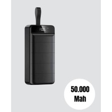 Tüm Cihazlarla Uyumlu 50.000 Mah Powerbank – Yüksek Kapasiteli, LED Gösterge ve Akıllı Koruma Fonksiyonlu
