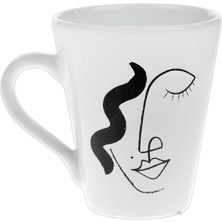 Keramika Seramik Dekorlu Konik Kupa 9 cm 004 1 Adet
