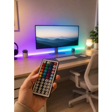 5 Metre Kumandalı Rgb LED Şerit 5050 Smd 54 Led/m Renk Değiştiren Ambiyans Aydınlatma
