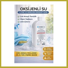 Bezos Oksijenli Su 1 Litre %3 Hidrojen Peroksit Solüsyonu Çok Amaçlı Temizlik ve Hijyen Sıvısı 1 Adet Bcks