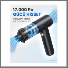 Bezos 17000PA Güçlü Çekim Kablosuz Araç Içi Süpürge Şarjlı Taşınabilir Mini Araç El Süpürgesi Vakum Üfleme Mmbz