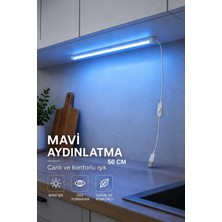 Onerous 50 cm Mavi LED Işık, Anahtarlı, Usb, Yapışkanlı