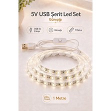 Onerous 1 M 5V Günışığı LED Şerit, Anahtarlı, USB