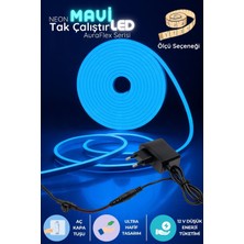 Onerous 4 M Mavi Neon LED Şerit, Anahtarlı, Fişli