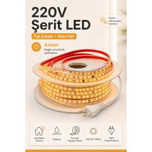 Onerous 6 M 220V Amber LED Şerit, Fişli, Yapışkanlı