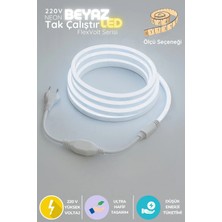 Onerous 25 M 220V Beyaz Neon LED Şerit, Fişli