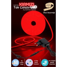 Onerous 1 M Kırmızı Neon LED Şerit, Anahtarlı, Fişli