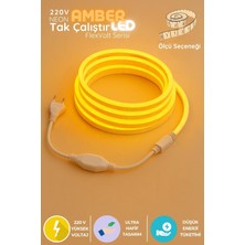 Onerous 5 M 220V Amber Neon LED Şerit, Fişli