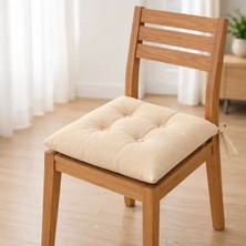 Patiyu Bağcıklı Sandalye Minderi · 40 × 40 × 4 cm · Krem