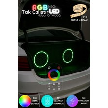 Onerous 2 Adet 20 cm Rgb LED Hoparlör Kapağı, Uzaktan Kumandalı