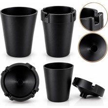 KRT-1164 Kokusuz Plastik Küllük Yuvarlak Siyah- 36'li Paket