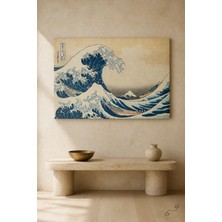 The Great Wave Off Kanagawa — Hokusai — 30×40 cm — Çerçevesiz Kanvas Tablo