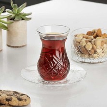 Tr Timeless Kesme Kristal Çay Bardağı Seti Takımı 12 Parça Çay Seti 96992