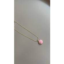 Northcity Mineli Kapaklı Kolye - Pembe