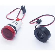Tr Omv8 Yuvarlak Kırmızı 22MM LED Ac Dijital Voltmetre Ampermetre, 50-500V, 0-100A