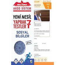 TeknoKapsül Damla Yayınevi Akıllı Damla Sosyal Bilgiler Yeni Nesil Yaprak Testler - 7. Sınıf