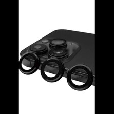 Apple iPhone 15 Pro Raze Metal Kamera Lens - Siyah