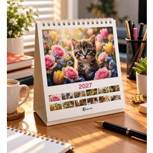Tr Kaskin Color 2027 Kedi Masa Takvimi 16X15 cm Kare