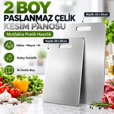 Svoria Store  2 Boy Paslanmaz Çelik Leke Tutmaz,kırılmaz,antibakteriyel,elde ve Bulaşık Makinesinde Yıkanab