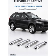 Trobus Chevrolet Captiva 2006-2018 Uyumlu Krom Kapı Kolu Kaplaması 4 Kapı Paslanmaz Çelik