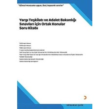 TeknoKapsül Cinius Yayınları Yargı Teşkilatı ve Adalet Bakanlığı Sınavları Için Ortak Konular Soru Kitabı