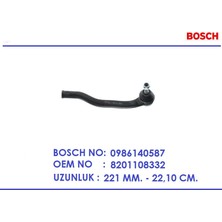 Rot Başı Sağ Captur J5 2013+ Dacia Duster 1-2 2010+ Tüm Motor Tipleri 8201108332 0986140587 Bosch