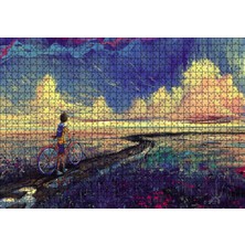 Xml Bayiciniz Tr Cakatablo Bisikletli Çocuk 1000 Parça Puzzle Yapboz Mdf Ahşap