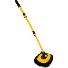 Odea Krafz Oto Yıkama Mopu - Çift Kilit Sabitleme Sistemli Teleskopik Saplı,eğimli Başlık ve Geniş Mikrofiber Yıkama Paspası, Çizmez Araç, Cam, Karavan ve Tekne Temizleme Fırçası Lüx Mob