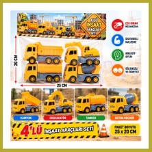 Bezos D026W 4 Lü Çek Bırak Kamyonlar Oyuncak Inşaat Araçları (Adet Fiyatıdır) Bcks