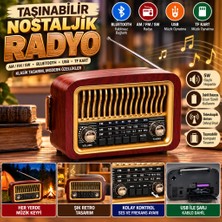 Zenviaa Taşınabilir Klasik Am/fm/sw Transistör Retro Nostaljik Radyo USB Şarjlı ZENVIAA365423