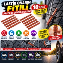 Zenviaa 10 Adet Lastik Onarım Için Lastik Tamir Fitili Yedek Lastik Fitili ZENVIAA365423