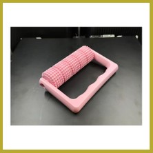 Bezos 3D Baskı Tutamaklı Masaj Rulosu Bacak Ayak ve Sırt Masaj Aleti Dikenli Yüzeyli El Masaj Rulosu Pembe Bcks