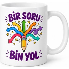 Bezos Bir Soru Bin Yol Tasarımlı Porselen Kupa - Model 328 Bcks