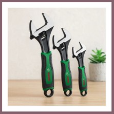 Bezos Ingiliz Anahtar ve Kurbağacık Seti 3 Parça (6"-8"-10" / 150-200-250 Mm) Bzss