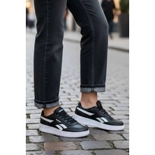 Reebok Kadın Siyah Günlük Sneaker Spor Ayakkabı Beyaz Tabanlı-C2