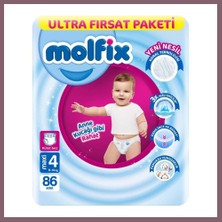 Bezos Külot Bez Ultra Fırsat Paketi 4 Beden 9-14 kg 86 Adet Bzss