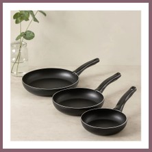 Bezos Teflon 3 Parça Tava Seti (16-20-24 Cm) Bzss