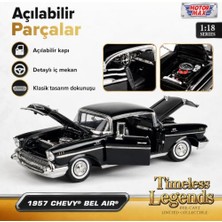 Mythriva Motormax 1:18 1957 Chevy Bel Air Hard Top Model Araba, Koleksiyonluk Diecast Klasik Amerikan Araç Modeli, Detaylı Metal Oyuncak ve Sergileme Arabası MM-73180