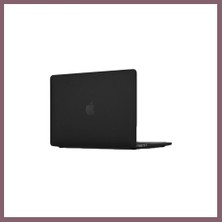 Bezos Macbook Pro 16.2 2021 Macbook Buzlu Kapak - Siyah Bzss