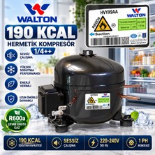 Walton HVY9AA 1/4++ Hp R600A Gazlı Kompresör