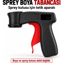 Trendhane Sprey Boya Tabancası Tetik Aparatı, Sprey Kutu Tutacağı, Siyah-Kırmızı