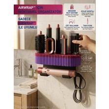 Nexuss Desıgn Airwrap Uyumlu Saç Şekillendirici Standı Organizer Duvar Rafı Prusya Mavisi Aparat Düzenleyici Banyo Askısı