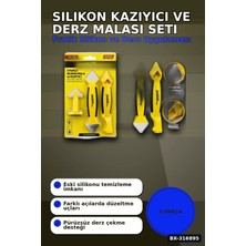 Eco Lounge Silikon Kazıyıcı ve Derz Malası El Aleti Seti 3 Parça Tadilat Uygulama BX-316895