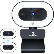 Nexigo N930E Webcam "3 Seviyeli Halka Işıkla Yüzünüz Karanlık Kalmasın"